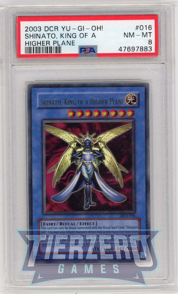 DCR-016 - Shinato, King of a Higher Plane - Ultra Rare - PSA 8