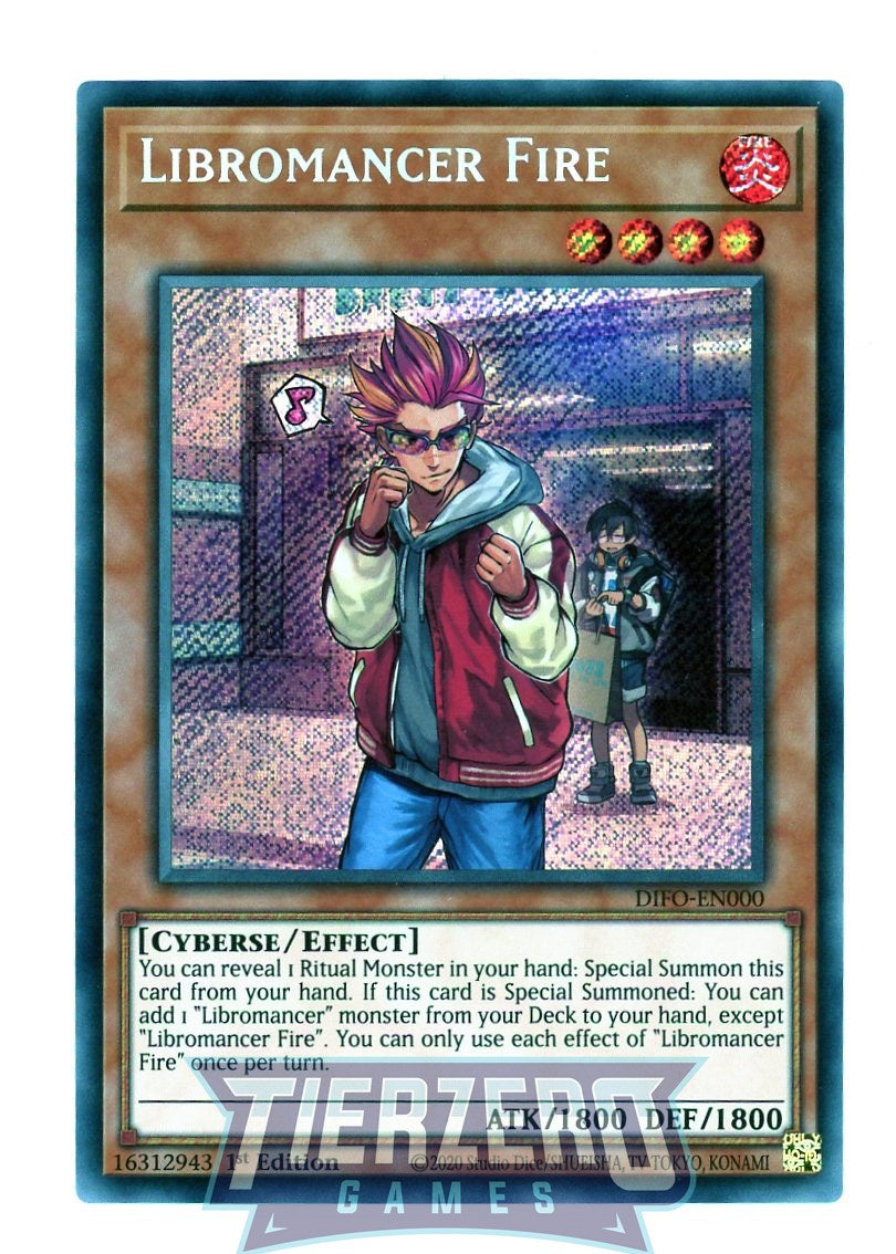 DIFO-EN000 - Libromancer Fire - Secret Rare - Effect Monster - Dimension Force