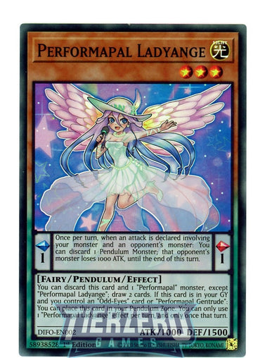 DIFO-EN002 - Performapal Ladyange - Super Rare - Dimension Force