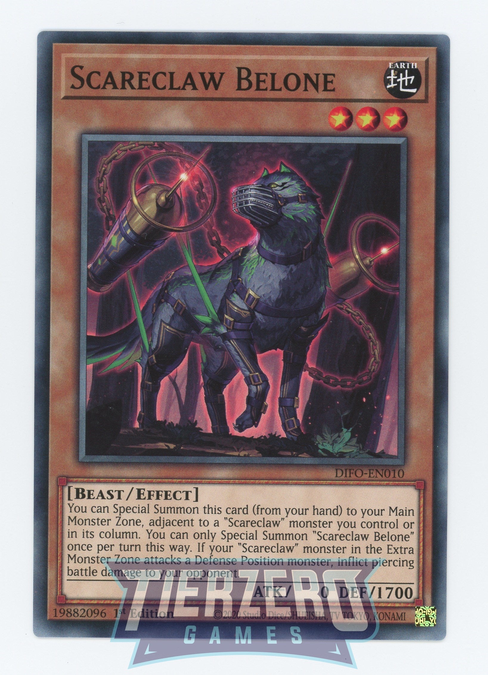 DIFO-EN010 - Scareclaw Belone - Common - Effect Monster - Dimension Force