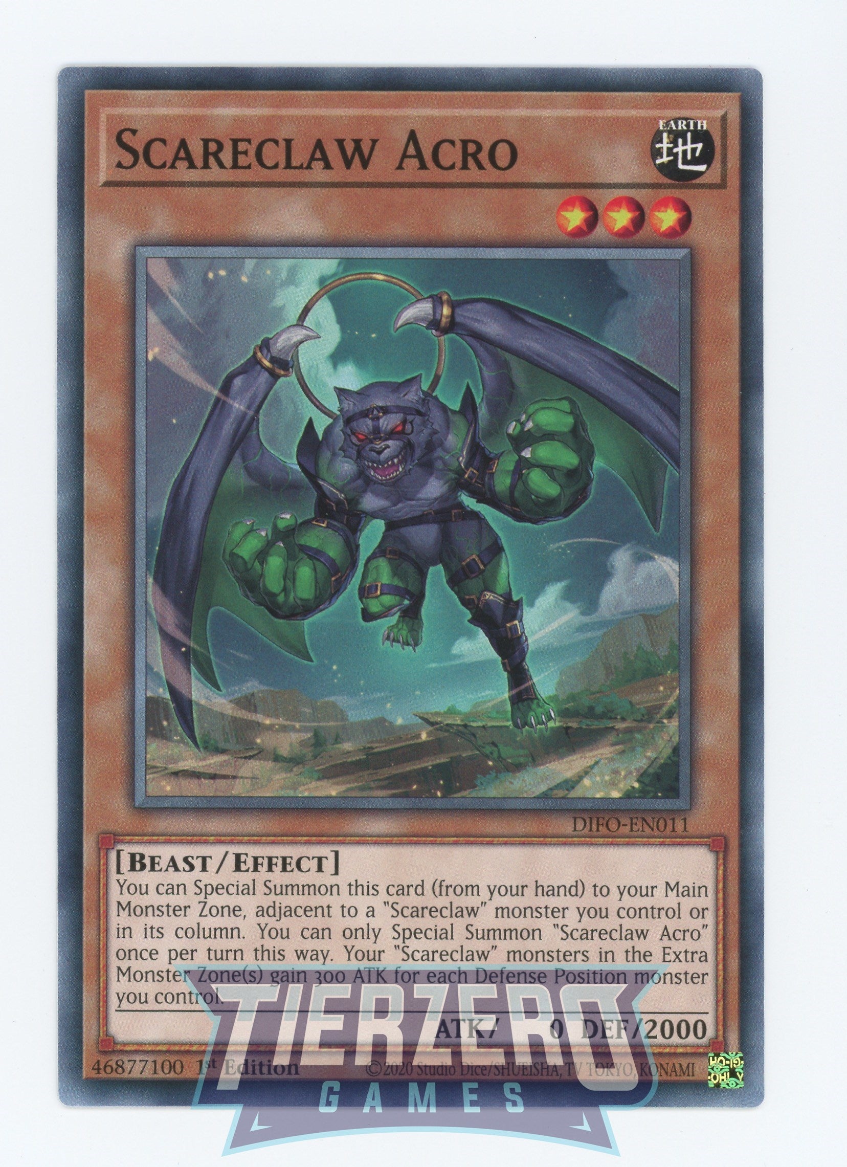 DIFO-EN011 - Scareclaw Acro - Common - Effect Monster - Dimension Force