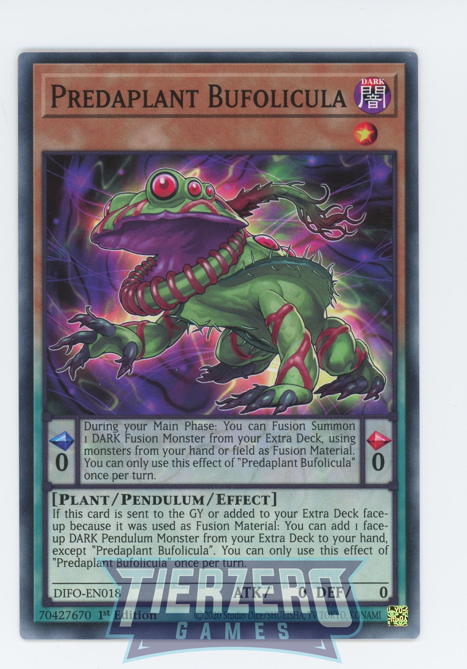 DIFO-EN018 - Predaplant Bufolicula - Common - Effect Pendulum Monster - Dimension Force