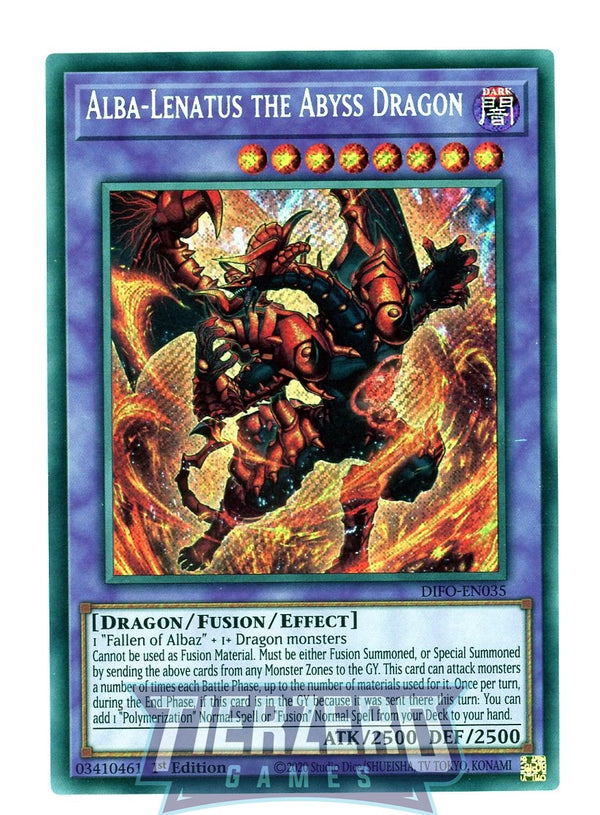 DIFO-EN035 - Alba-Lenatus the Abyss Dragon - Secret Rare - Effect Fusion Monster - Dimension Force