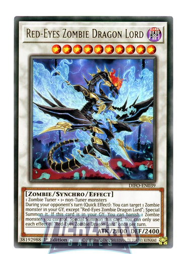DIFO-EN039 - Red-Eyes Zombie Dragon Lord - Ultra Rare - Dimension Force