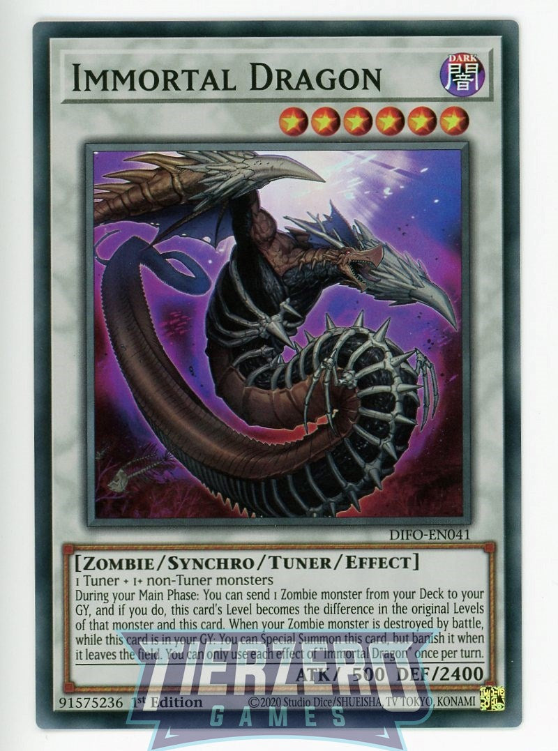 DIFO-EN041 - Immortal Dragon - Super Rare - Effect Tuner Synchro Monster - Dimension Force