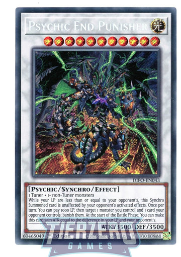 DIFO-EN043 - Psychic End Punisher - Secret Rare - Dimension Force