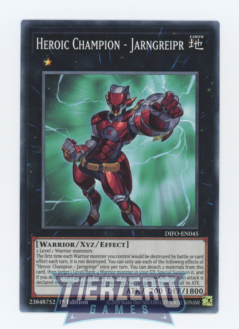 DIFO-EN045 - Heroic Champion - Jarngreipr - Common - Effect Xyz Monster - Dimension Force