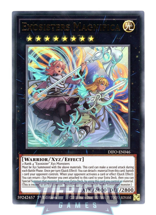DIFO-EN046 - Exosisters Magnifica - Ultra Rare - Effect Xyz Monster - Dimension Force