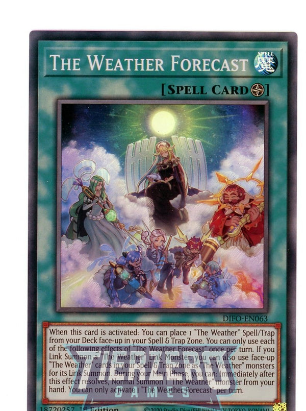 DIFO-EN063 - The Weather Forecast - Super Rare - Field Spell - Dimension Force