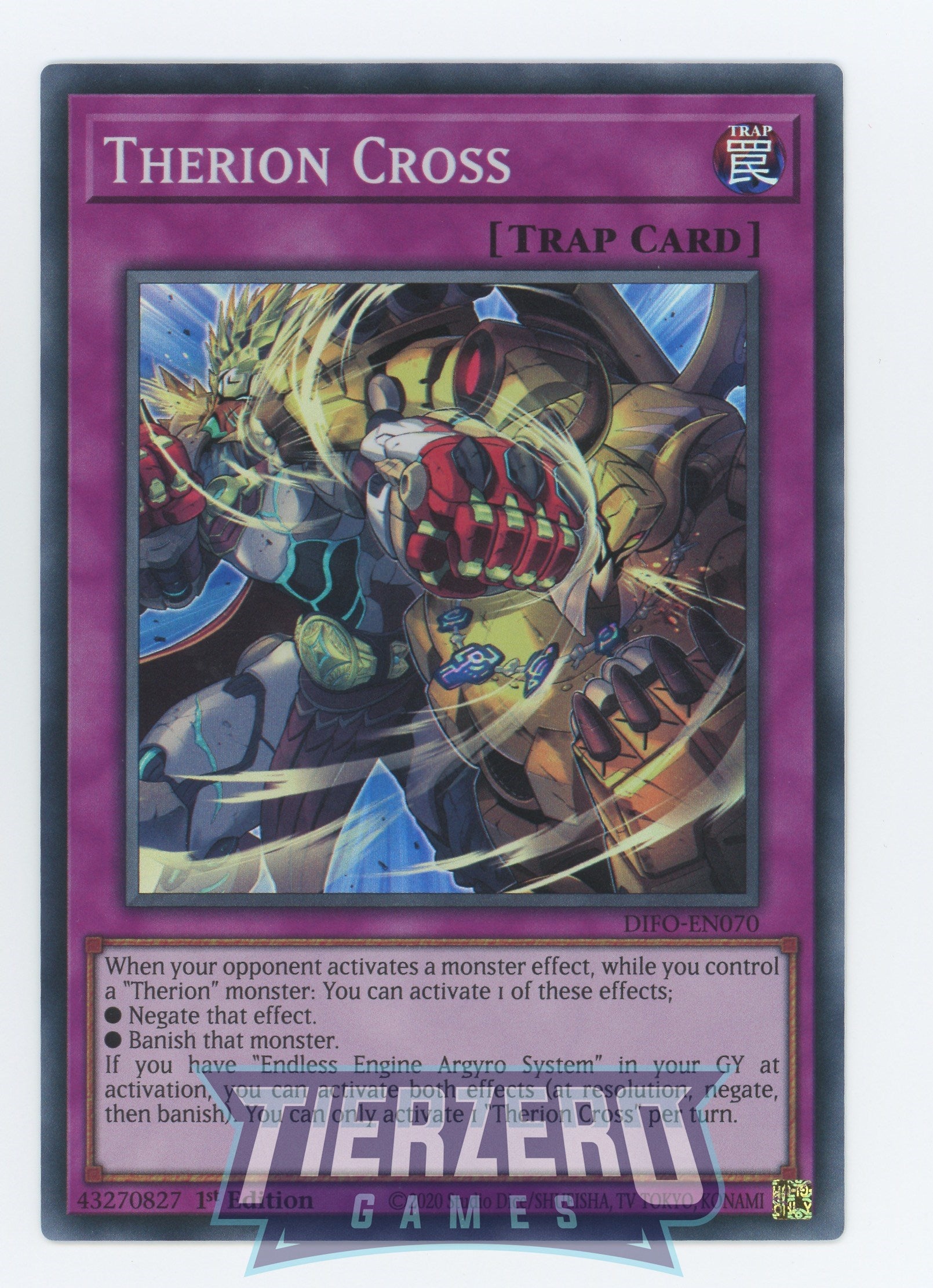 DIFO-EN070 - Therion Cross - Super Rare - Normal Trap - Dimension Force