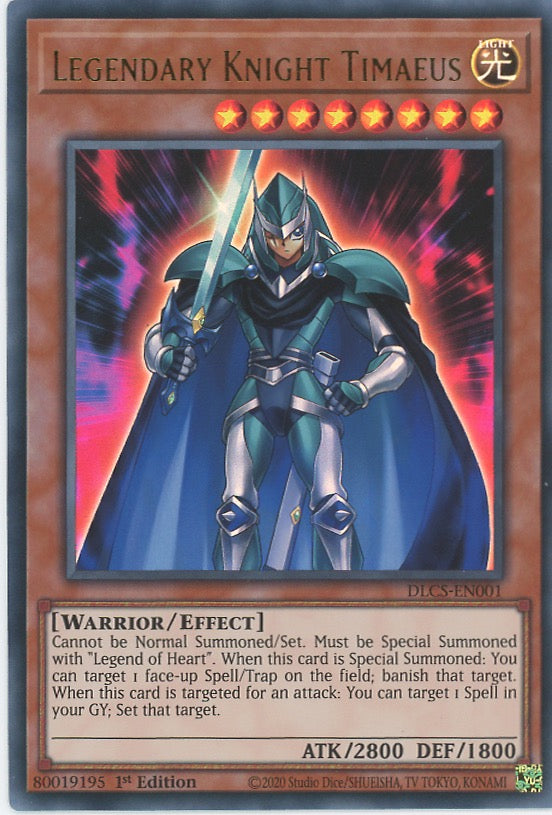 DLCS-EN001 - Legendary Knight Timaeus - Ultra Rare - Effect Monster - Dragons of Legend The Complete Series