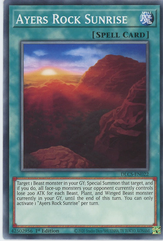 DLCS-EN022 - Ayers Rock Sunrise - Common - Normal Spell - Dragons of Legend The Complete Series