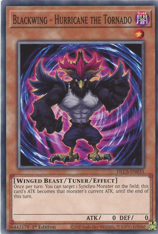 DLCS-EN031 - Blackwing - Hurricane the Tornado - Common - Effect Tuner monster - Dragons of Legend The Complete Series