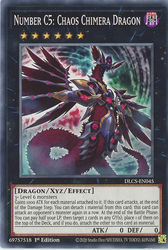 DLCS-EN045 - Number C5: Chaos Chimera Dragon - Common - Effect Xyz Monster - Dragons of Legend The Complete Series