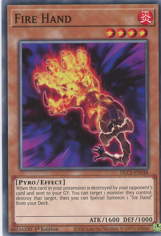 DLCS-EN048 - Fire Hand - Common - Effect Monster - Dragons of Legend The Complete Series