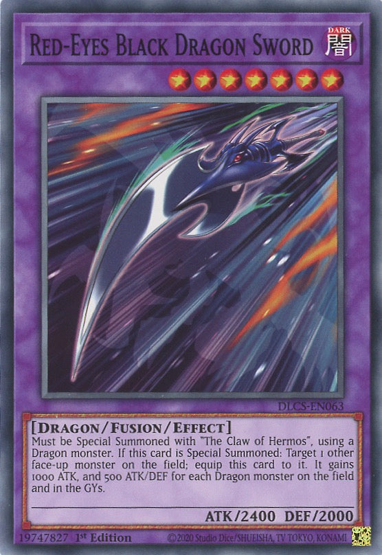 DLCS-EN063 - Red-Eyes Black Dragon Sword - Common - Effect Fusion Monster - Dragons of Legend The Complete Series