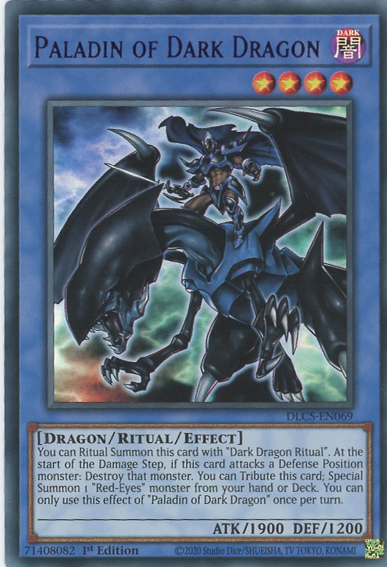 DLCS-EN069 - Paladin of Dark Dragon - Green Ultra Rare - Effect Ritual Monster - Dragons of Legend The Complete Series