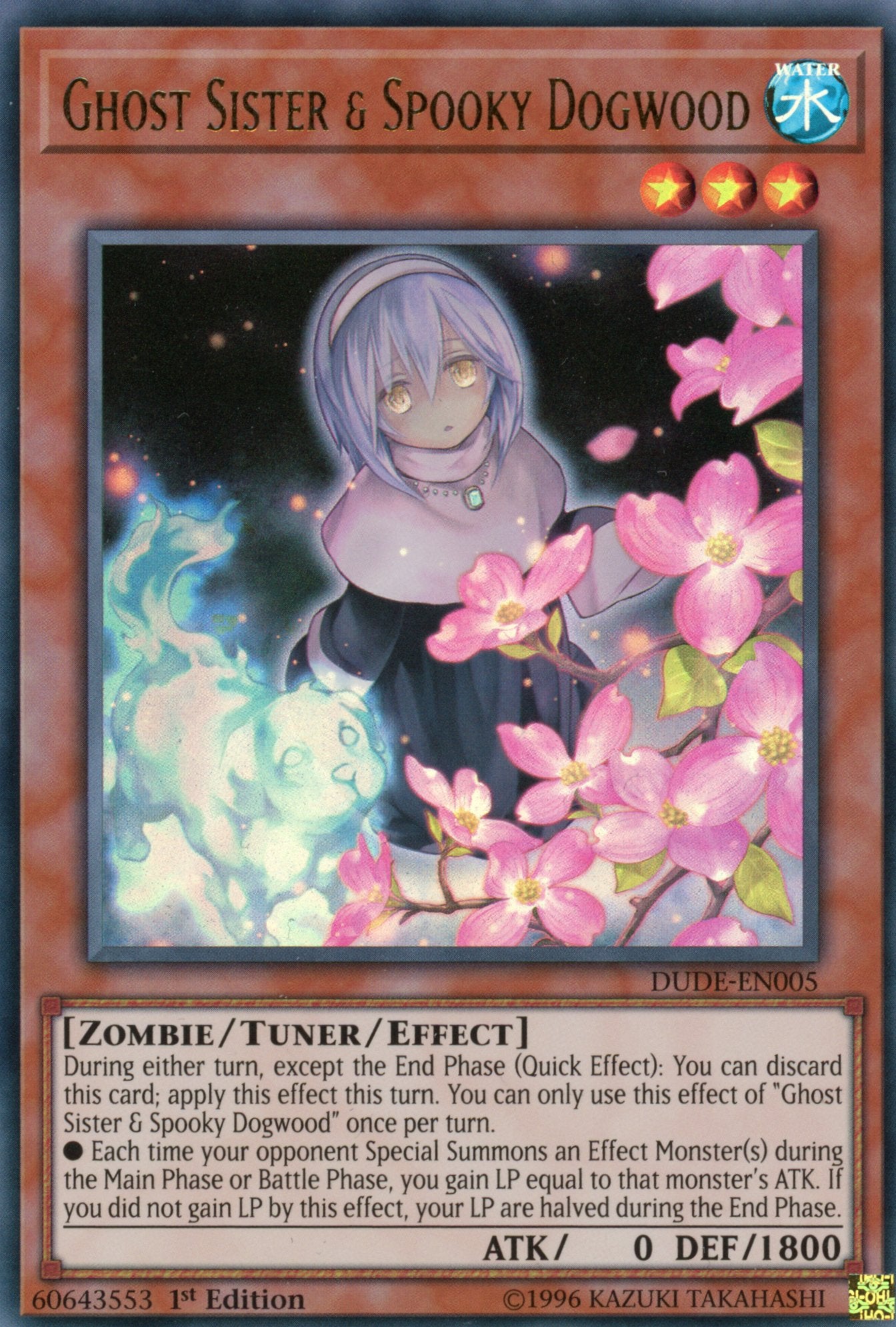 DUDE-EN005 - Ghost Sister & Spooky Dogwood (alternate art) - Ultra Rare - Effect Tuner monster - 1st Edition - Duel Devastator