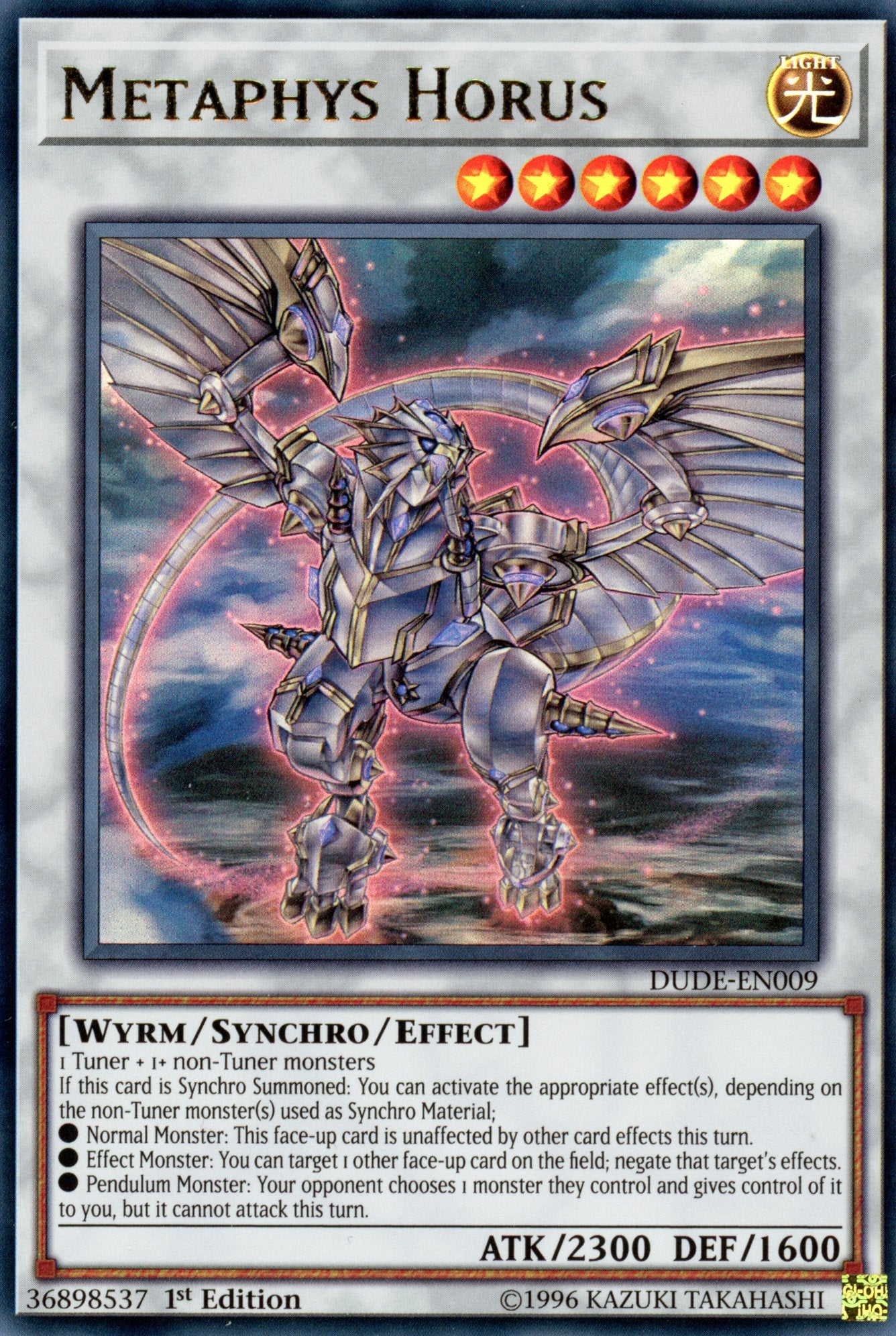 DUDE-EN009 - Metaphys Horus - Ultra Rare - Effect Synchro Monster - 1st Edition - Duel Devastator