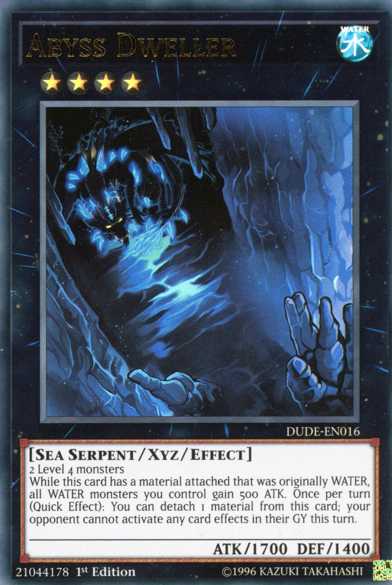 DUDE-EN016 - Abyss Dweller - Ultra Rare - Effect Xyz Monster - 1st Edition - Duel Devastator