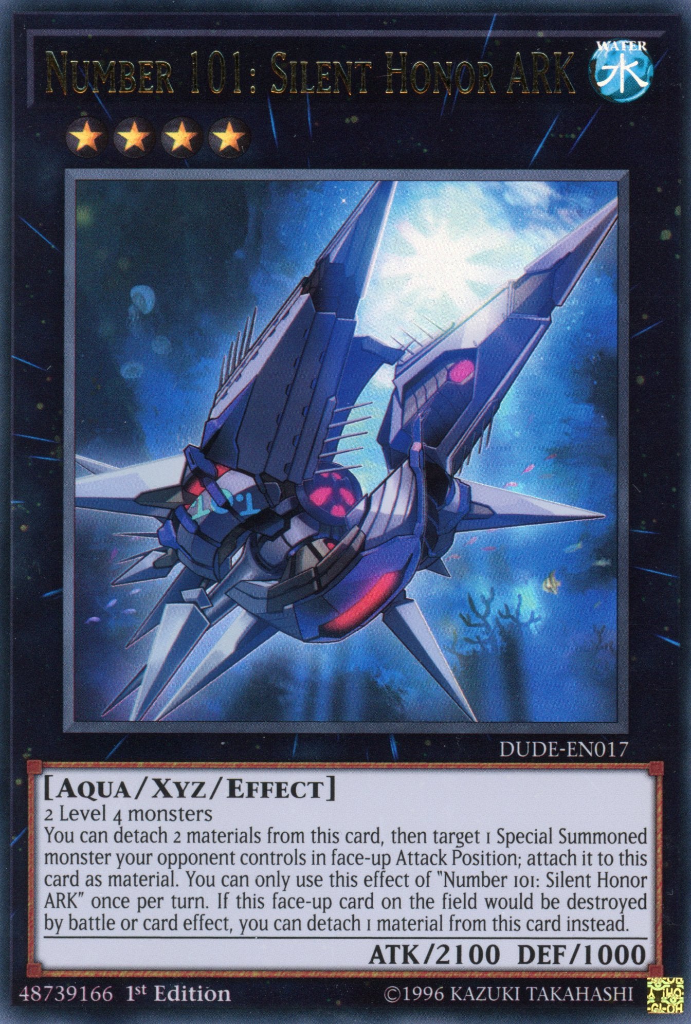 DUDE-EN017 - Number 101: Silent Honor ARK - Ultra Rare - Effect Xyz Monster - 1st Edition - Duel Devastator