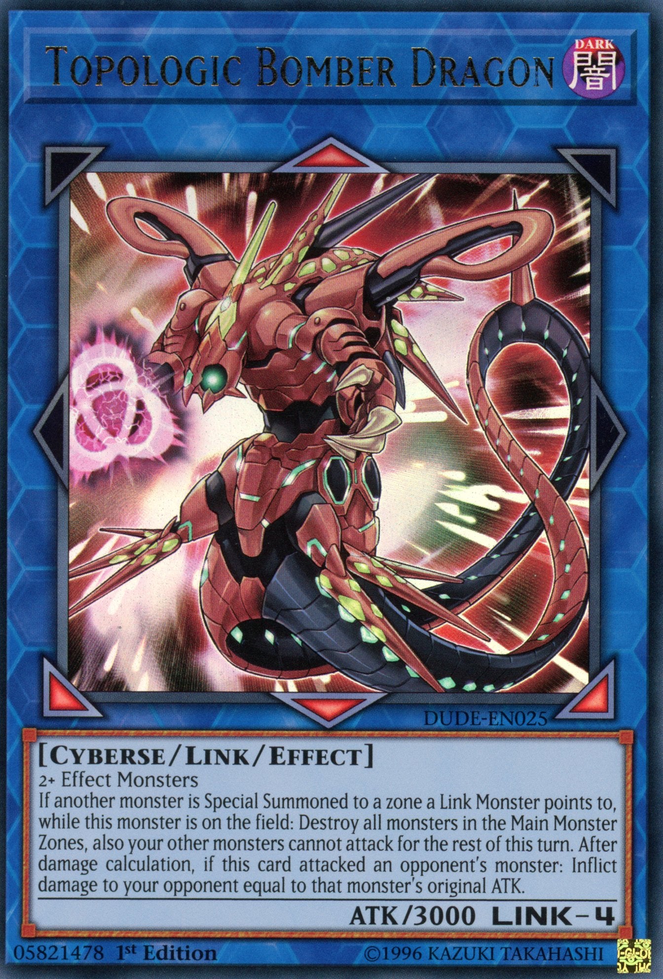 DUDE-EN025 - Topologic Bomber Dragon - Ultra Rare - Effect Link Monster - 1st Edition - Duel Devastator