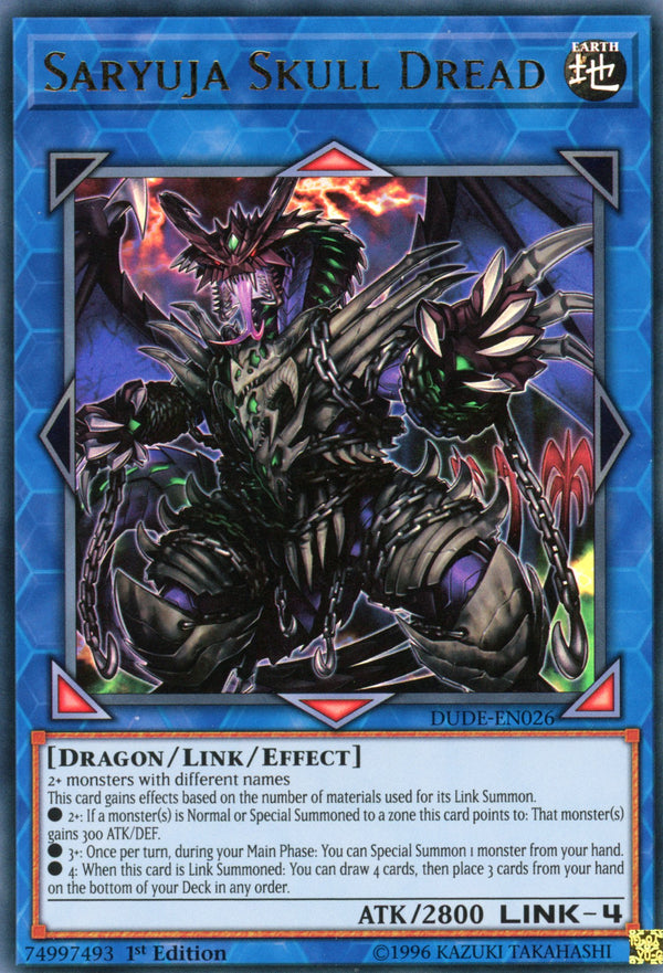 DUDE-EN026 - Saryuja Skull Dread - Ultra Rare - Effect Link Monster - 1st Edition - Duel Devastator