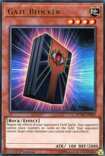 DUDE-EN029 - Gate Blocker - Ultra Rare - Duel Devastator - 1st Edition