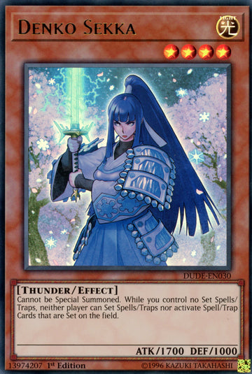 DUDE-EN030 - Denko Sekka - Ultra Rare - Duel Devastator - 1st Edition