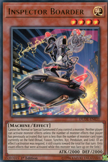 DUDE-EN031 - Inspector Boarder - Ultra Rare - Duel Devastator - 1st Edition