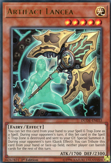 DUDE-EN033 - Artifact Lancea - Ultra Rare - Duel Devastator - 1st Edition
