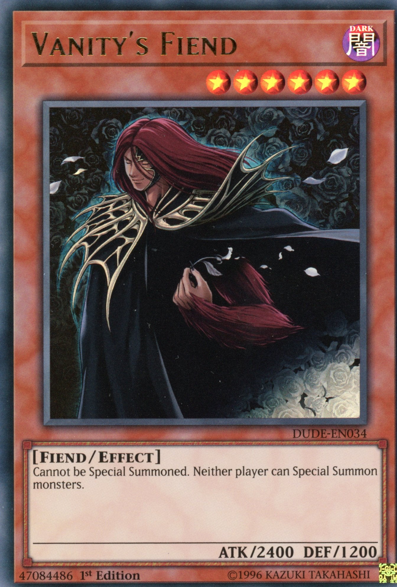 DUDE-EN034 - Vanity's Fiend - Ultra Rare - Effect Monster - 1st Edition - Duel Devastator