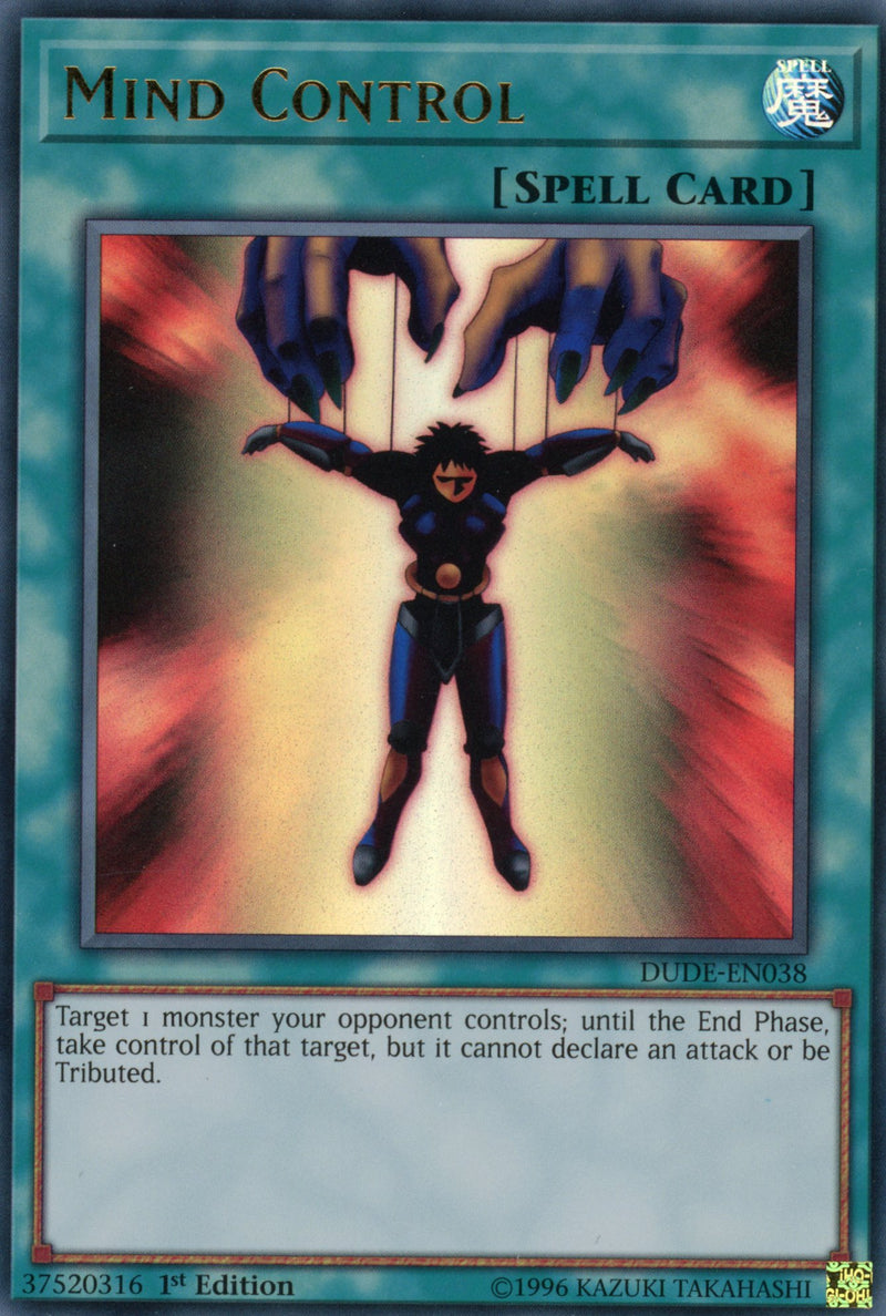 DUDE-EN038 - Mind Control - Ultra Rare - Normal Spell Card - 1st Edition - Duel Devastator