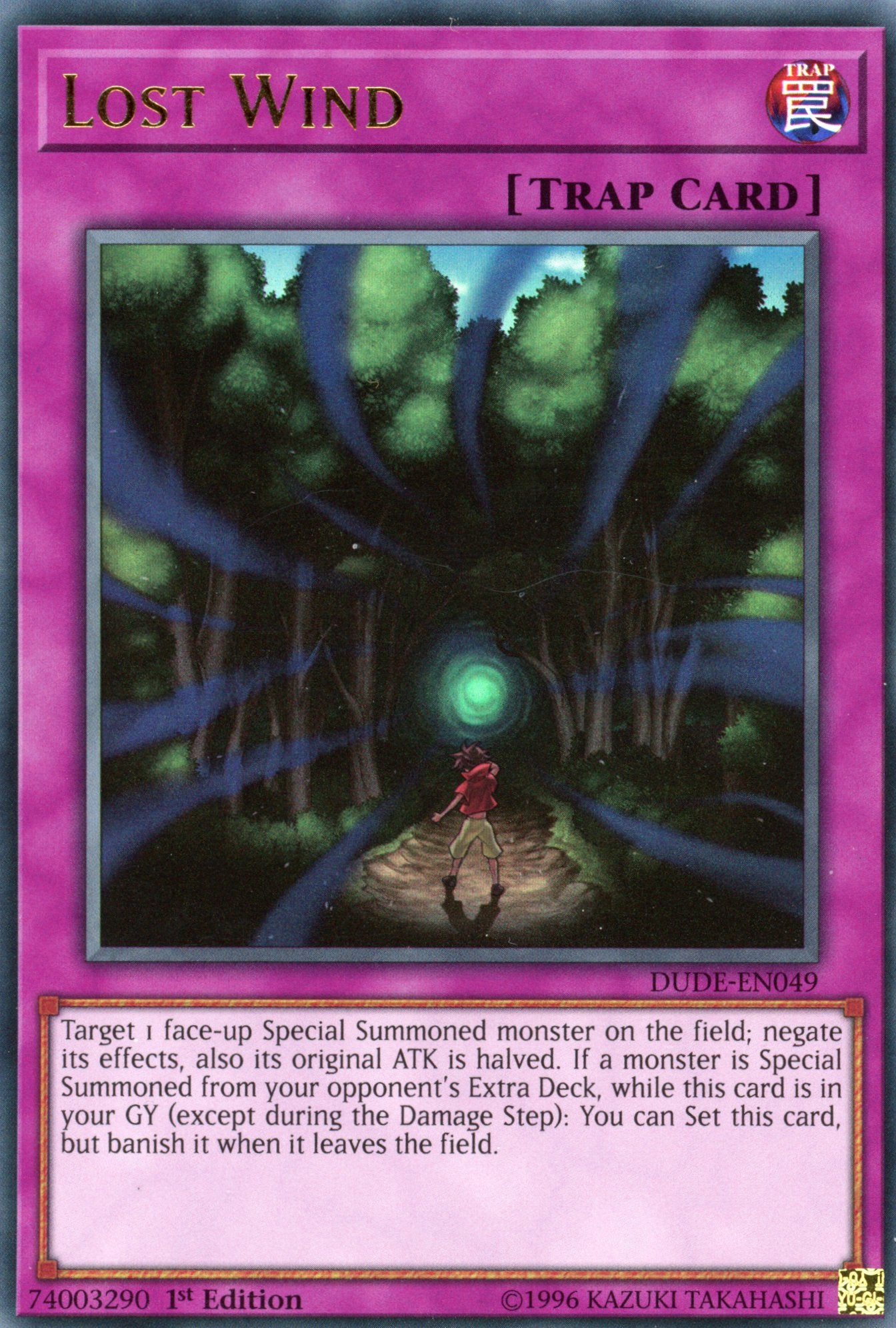 DUDE-EN049 - Lost Wind - Ultra Rare - Normal Trap Card - 1st Edition - Duel Devastator