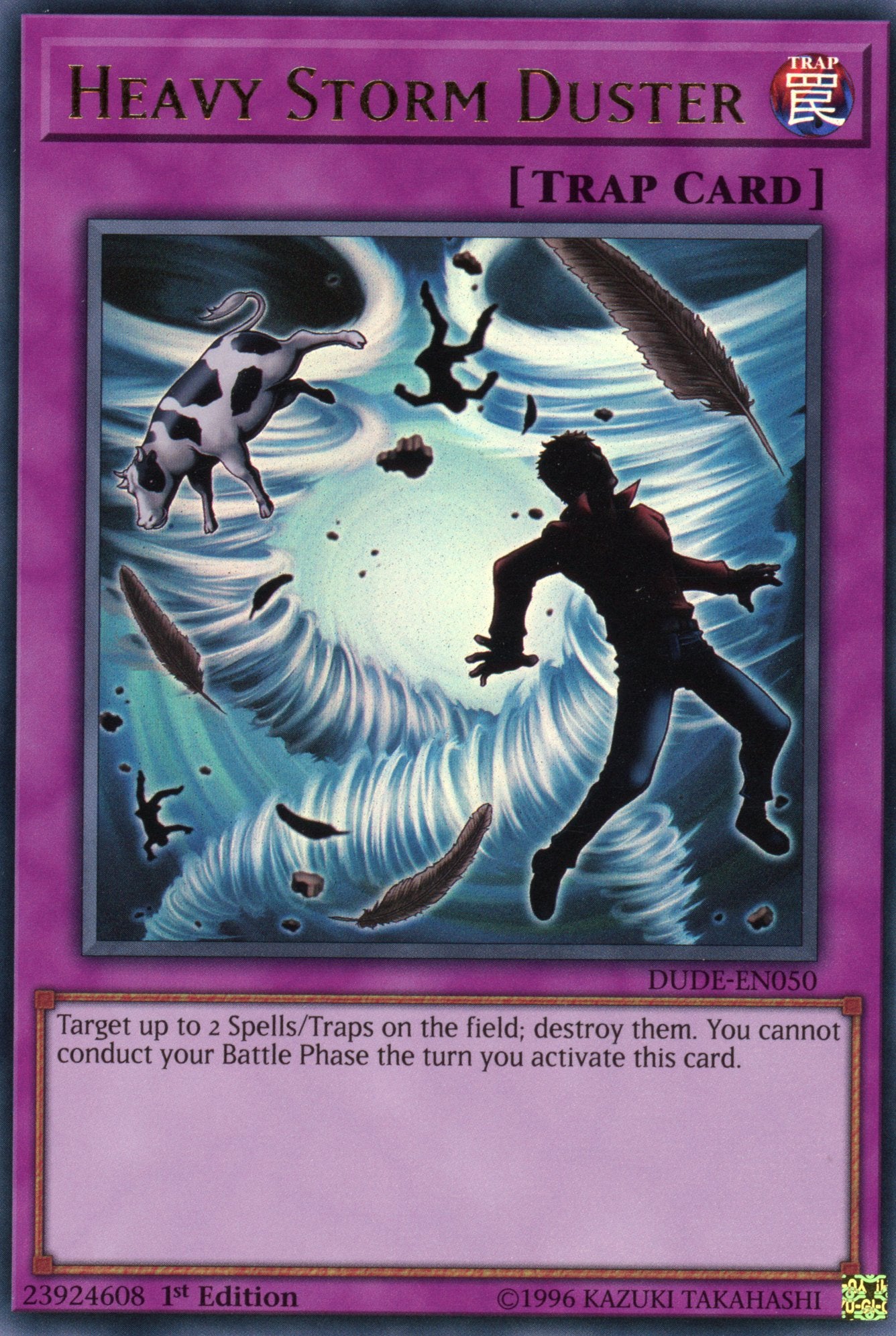 DUDE-EN050 - Heavy Storm Duster - Ultra Rare - Normal Trap Card - 1st Edition - Duel Devastator