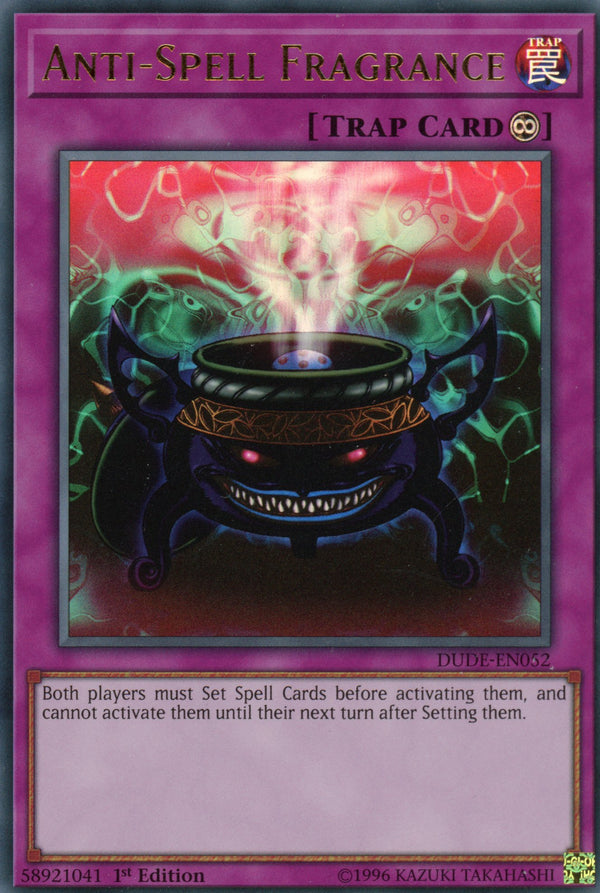 DUDE-EN052 - Anti-Spell Fragrance - Ultra Rare - Continuous Trap Card - 1st Edition - Duel Devastator