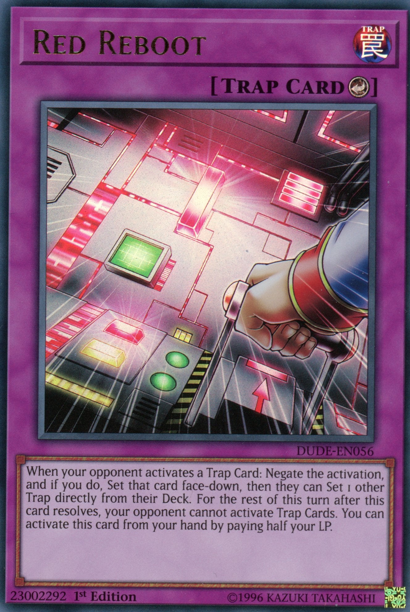 DUDE-EN056 - Red Reboot - Ultra Rare - Counter Trap Card - 1st Edition - Duel Devastator