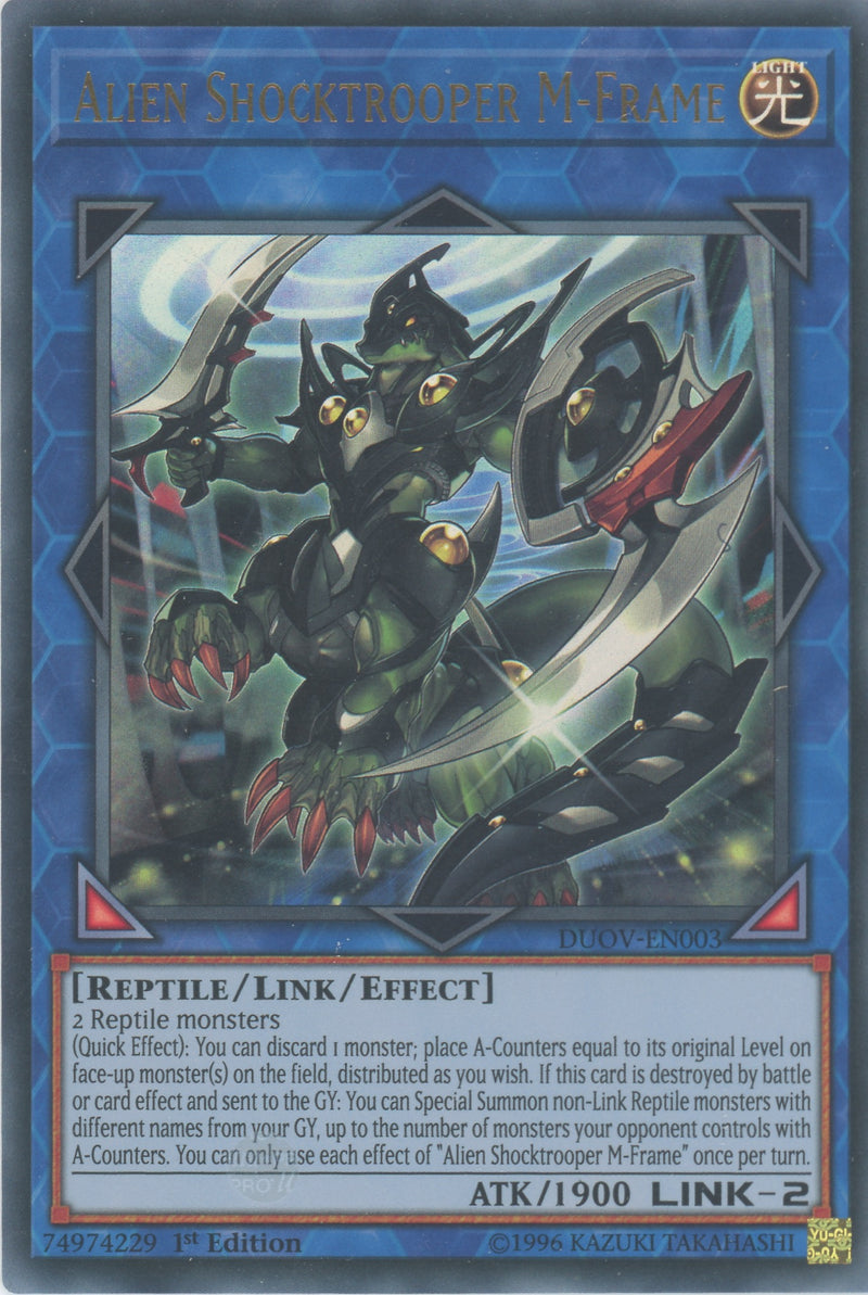 DUOV-EN003 - Alien Shocktrooper M-Frame - Ultra Rare - Effect Link Monster - Duel Overload