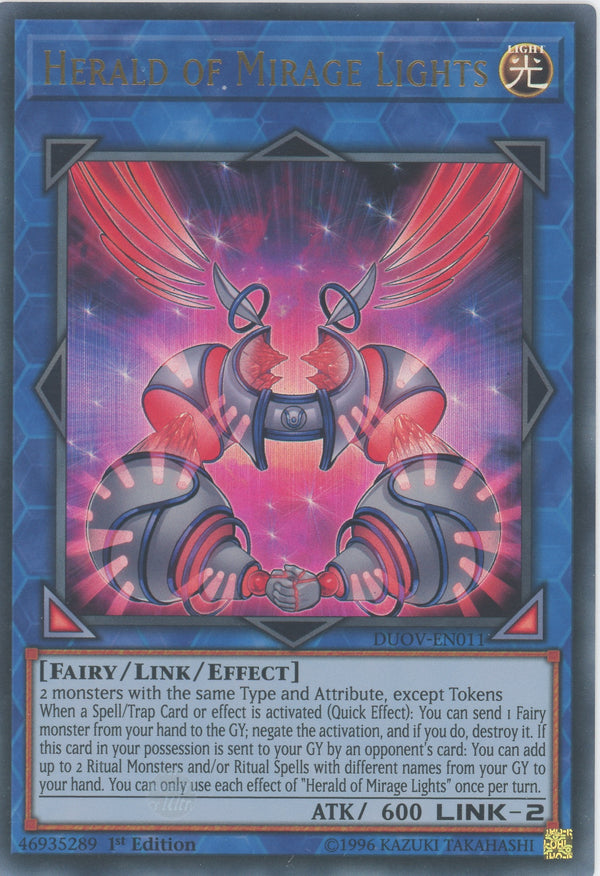 DUOV-EN011 - Herald of Mirage Lights - Ultra Rare - Effect Link Monster - Duel Overload