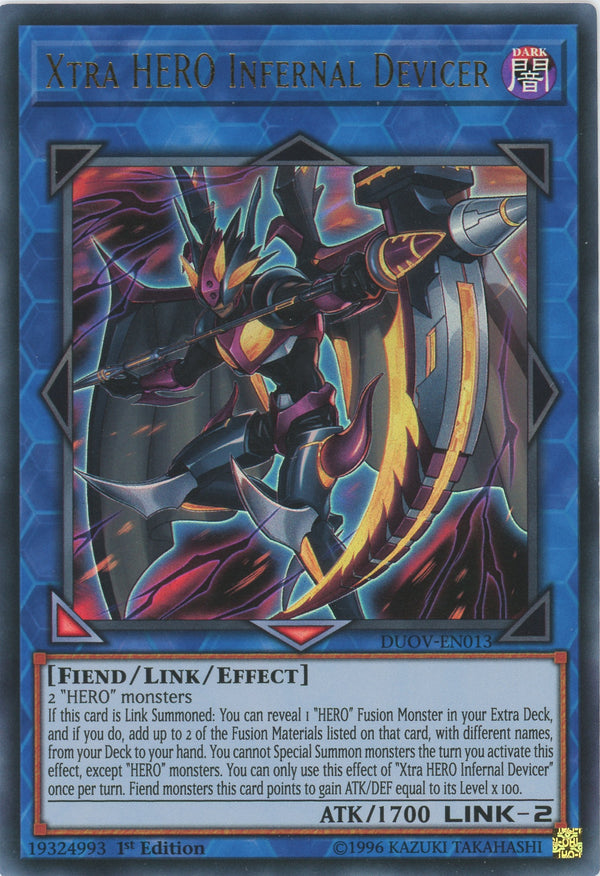 DUOV-EN013 - Xtra HERO Infernal Devicer - Ultra Rare - Effect Link Monster - Duel Overload