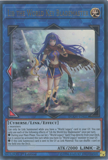 DUOV-EN023 - Lib the World Key Blademaster - Ultra Rare - Duel Overload