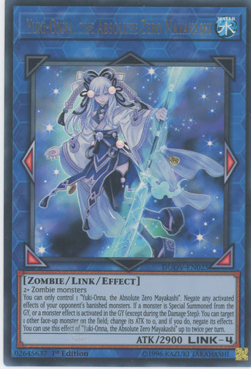 DUOV-EN025 - Yuki-Onna, the Absolute Zero Mayakashi - Ultra Rare - Duel Overload