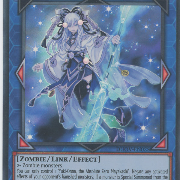 DUOV-EN025 - Yuki-Onna, the Absolute Zero Mayakashi - Ultra Rare - Eff DUOV-EN025 - Yuki-Onna, the Absolute Zero Mayakashi - Ultra Rare - Eff