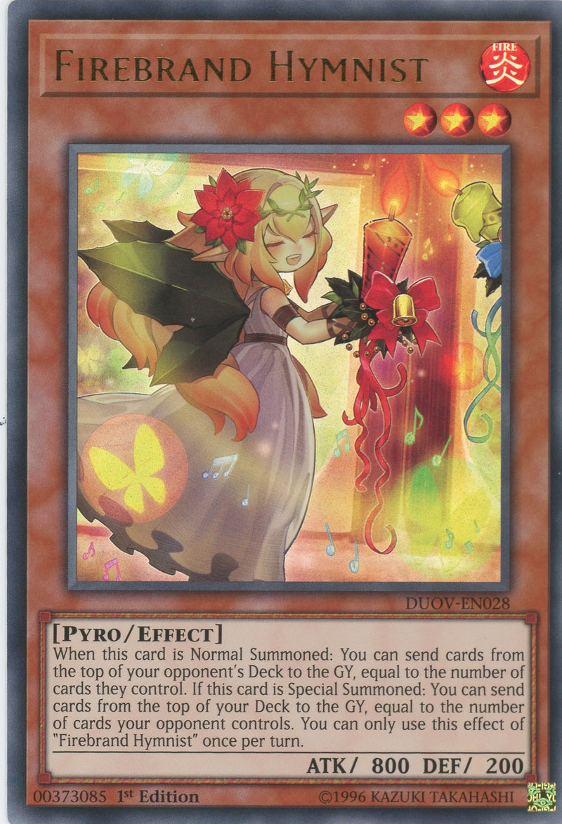 DUOV-EN028 - Firebrand Hymnist - Ultra Rare - Effect Monster - Duel Overload