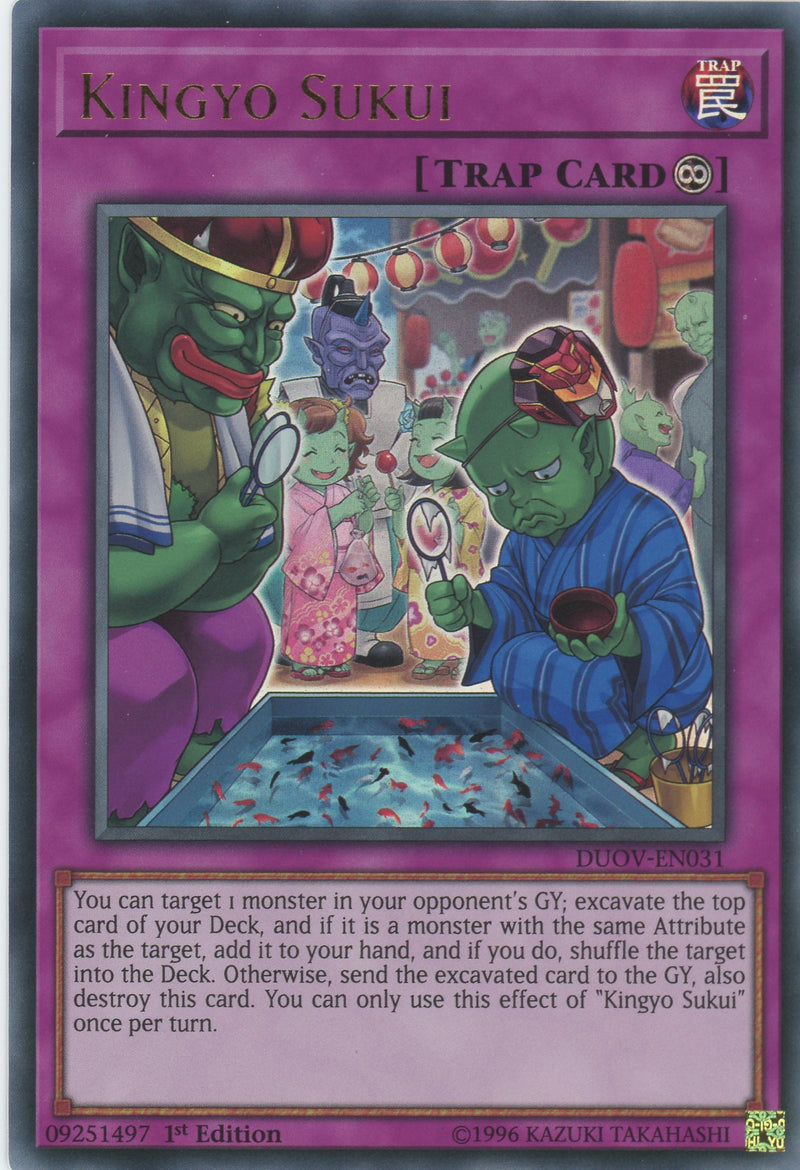 DUOV-EN031 - Kingyo Sukui - Ultra Rare - Continuous Trap - Duel Overload