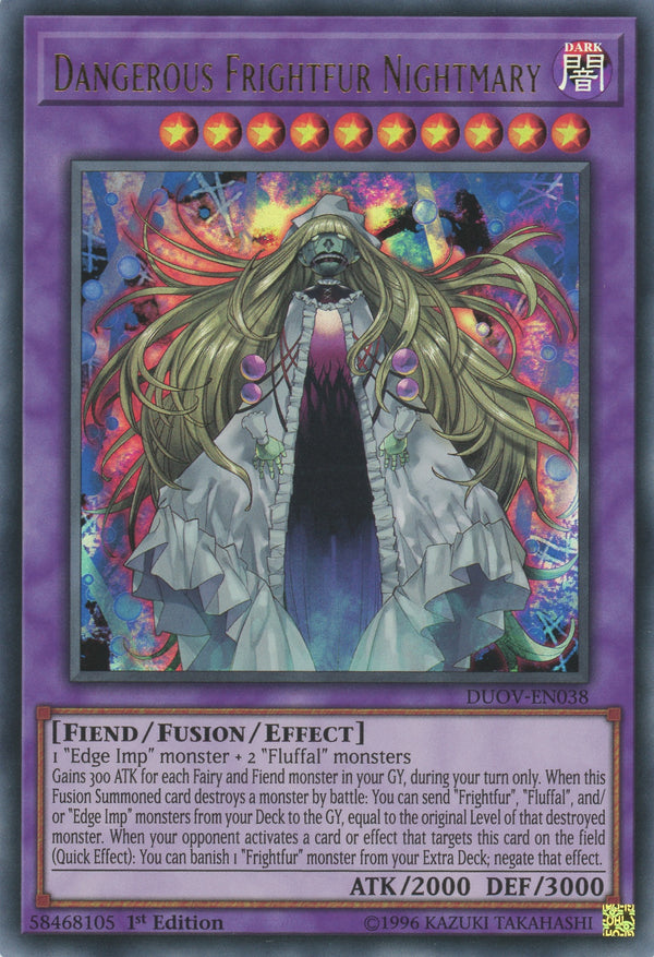DUOV-EN038 - Dangerous Frightfur Nightmary - Ultra Rare - Effect Fusion Monster - Duel Overload