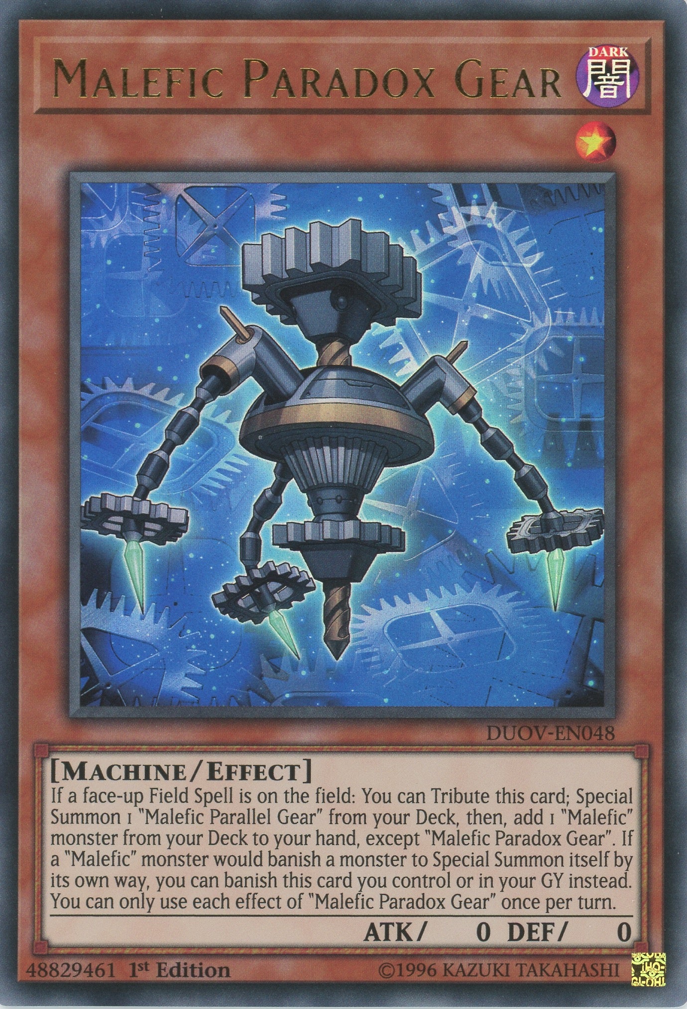 DUOV-EN048 - Malefic Paradox Gear - Ultra Rare - Effect Monster - Duel Overload