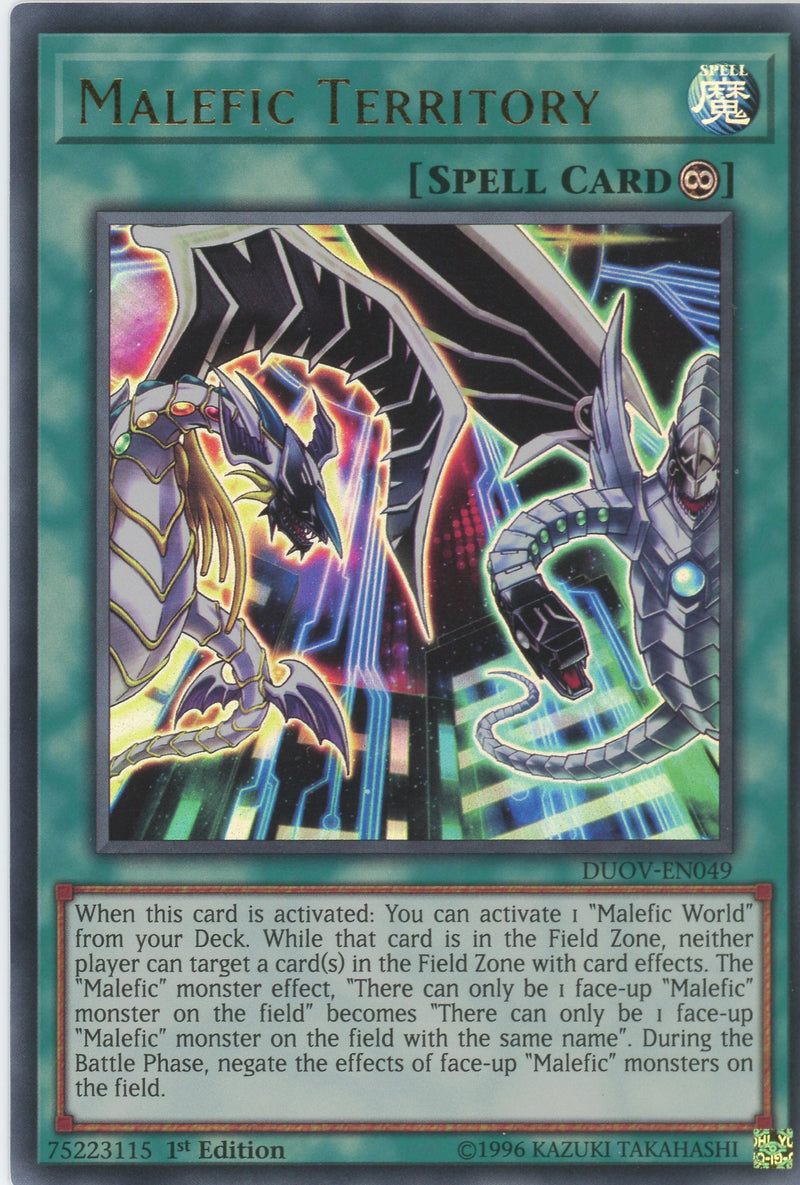 DUOV-EN049 - Malefic Territory - Ultra Rare - Continuous Spell - Duel Overload