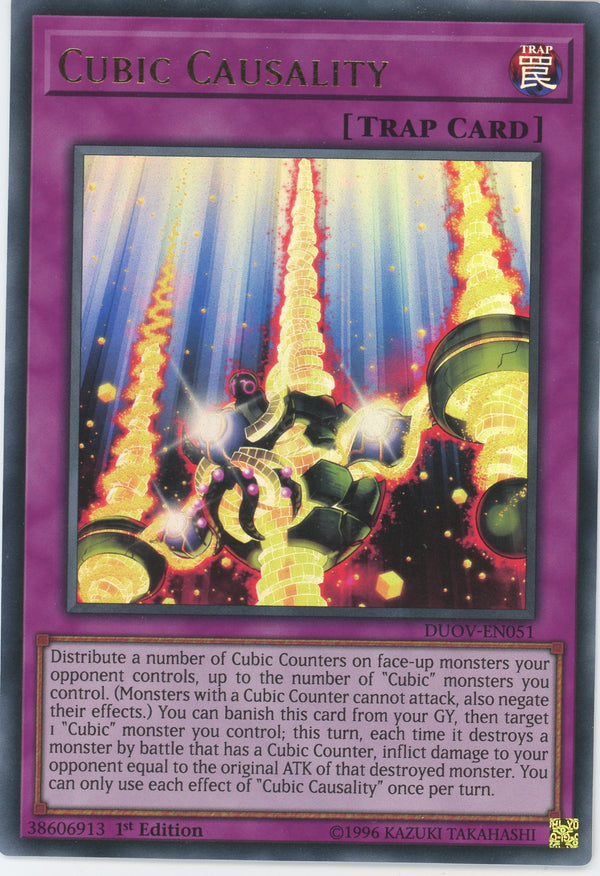 DUOV-EN051 - Cubic Causality - Ultra Rare - Normal Trap - Duel Overload