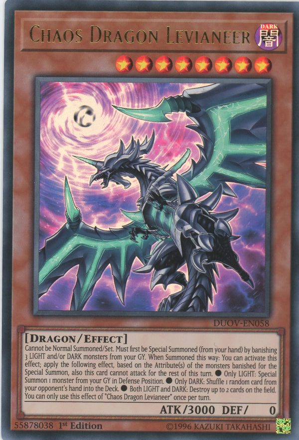 DUOV-EN058 - Chaos Dragon Levianeer (alternate art) - Ultra Rare - Effect Monster - Duel Overload
